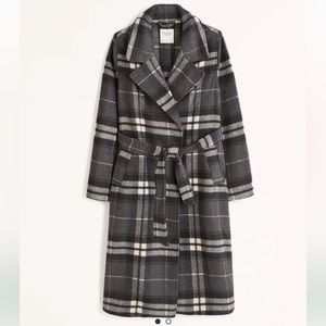 Abercrombie and fitch Wool-Blend Belted Blanket Coat